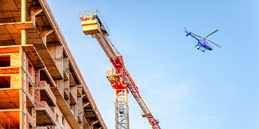 Houston Helicopter Lift in City
