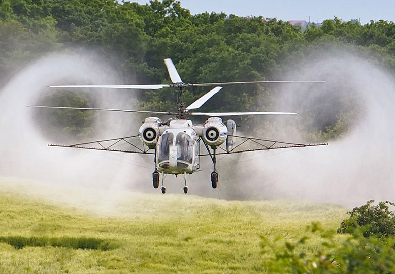 Houston Helicopter Seed Spreading
